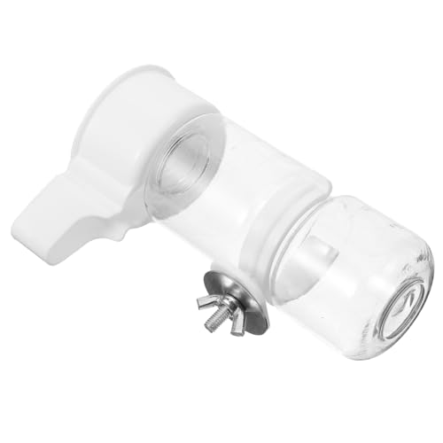 OUNONA 鳥酒飲み 水筒 ウォーターボウル フィーダ ウォーターポンプ ガゼボ フィンチ 容器 自動鳥の餌箱 鳥用自動給水器 鳥の水飲み器 オウム用自動給水器 鳥用の噴水 プラスチック 白い