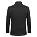 Allthemen Wintermantel Herren Kurzmantel Slim Fit Mantel mit Stehkragen Wolle Warm Wollmantel Business Freizeit Schwarz M