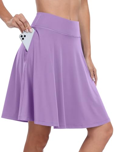 Image of ANRABESS Knee Length Skorts Skirts for Women 2026 Summer High Waisted Golf Tennis Skirt Casual Travel Built-in Shorts Clothes