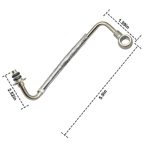 Image of SecosAutoparts Turbocharger Oil Return Line Turbo Oil Feed Tube fit for Buick Encore 2013-2018 fit for Chevrolet Cruze 2011-2018 Sonic 2012-2018 Trax 2015-2018# 55592600 25198546 25200947