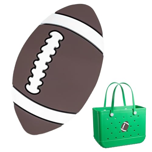 AOIFES Bogg Bag Charms Rugby Charms for Bogg Bag Bogg Bag Accessories Insert Pvc Rubber Personalizing Decorative Compatible with Handbag Beach Tote Bag Rubber Beach Bag Accessories