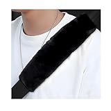 Yourkar 2 PCS Car Seat Belt Cover, Soft Auto Seatbelt Protector for a More Comfortable Driving, Warm Plush Seatbelt Shoulder Neck Pad Cushion Fit for All Cars, Car Accessories (Black)