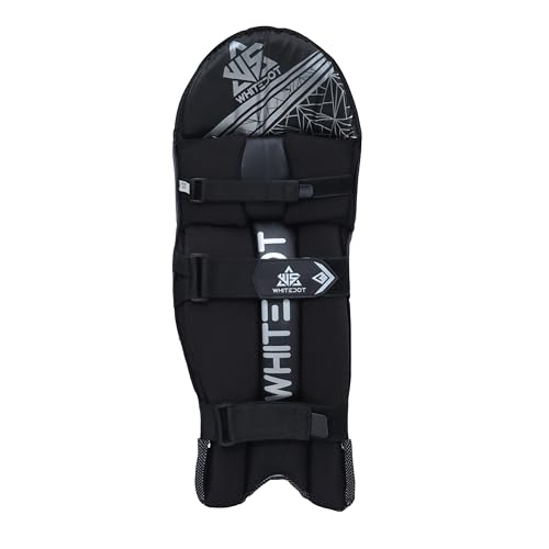 Image of Whitedot Dot 2.1 PU Leather Cricket Wicket Keeping Pad, Boys, Black