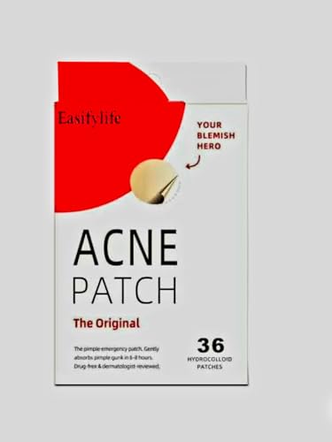 Acne Patch Original patch from Easifylife - Hydrocolloid Acne Pimple Patch for Covering Zits and Blemishes in Face and Skin, Vegan-friendly and Not Tested on Animals (36 Count)
