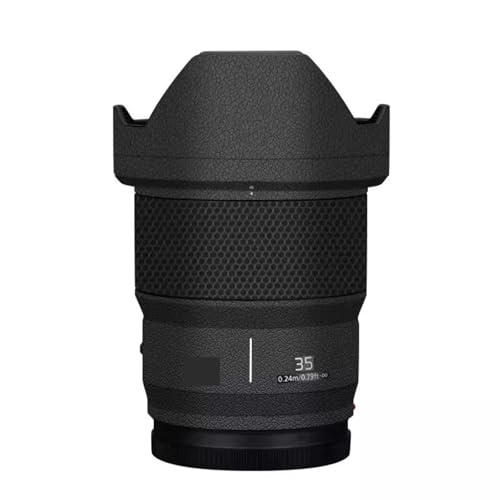 Film protection vinyle Panasonic Lumix S 35mm F1.8 skin objectif photo texture cuir noir