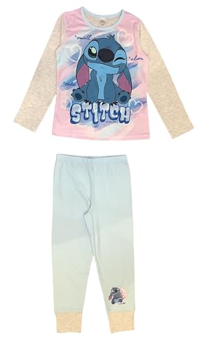 Disney Lilo & Stitch 2-teiliges Mädchen-Schlafanzug-Set mit Stich, mehrfarbig, Alter 5-12 Jahre, mehrfarbig, 7-8 Years