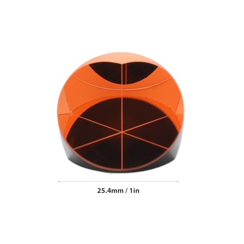 Image of Trihedral Corner Cube Prism Retroreflector Clear Optical Glass 25.4mm Diameter Bright Texture Fine Coating for Industrial Use