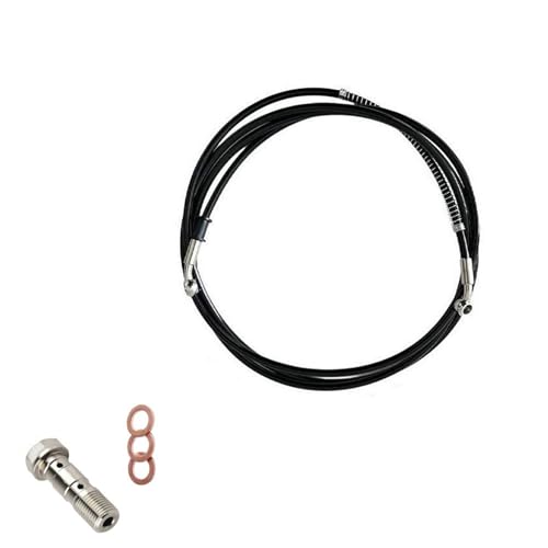 Durite de frein hydraulique 100cm avec banjos 28 degrés anti-dilatation