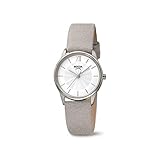 Wasserdichtigkeit: 5 bar Boccia Damen Analog Quarz Uhr mit Leder Armband 3282-01