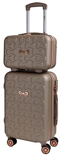 CABIN GO 5591 Set 2 Valigie Trolley Viaggio Rigide ABS, Bagaglio a Mano e da Stiva, Trolley rigido con ruote girevoli 55x40x20 e Bagaglio a Mano rigido 35x27x16