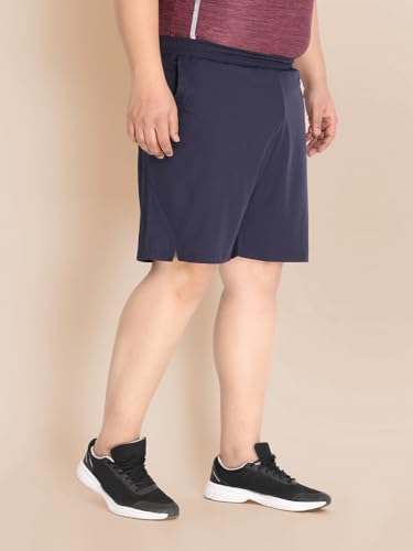 Image of CHKOKKO Men Shorts for Gym Sports or Running | Dry-Fit Fabric Single Layered Active Summer Workout Wear Knee Length Regular Fit | Elastic Waist with Front and Back Pockets