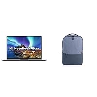 Mi Notebook Ultra 3K Resolution Display Intel Core i5-11300H 11th Gen 15.6-inch(39.62 cms) Thin & Light Laptop (i5/16GB/512gb) with Mi Waterproof 21L Business Casual Laptop Backpack(Blue)