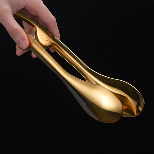 Pince de cuisine en acier inoxydable – Pince alimentaire polyvalente pour la cuisson et le service – Outil de boulangerie durable et facile à nettoyer – Option de couleur unique 26 x 4,5 cm