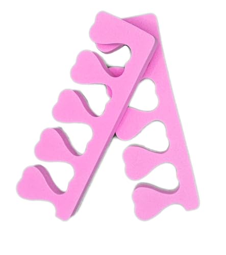 Bargain Wells Pink Foam Toe Separators 1 Pair – Soft Pedicure Sponge Set for Nail Painting, Art & Manicure