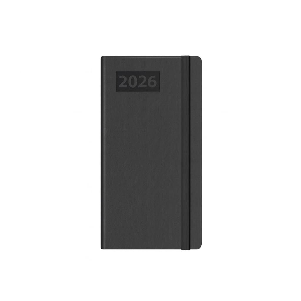 2026 Diary Slim Pocket hardback organiser planner (Black)