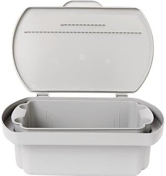Professional Large 1Gallon Steri-Container Instrument Sterilizer Box Durable Plastic Case with Soaker Tray (Gray)