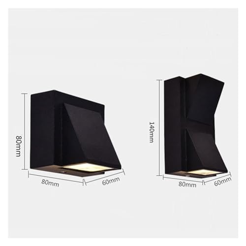 Aplique LED exterior IP65 cubo gris aluminio 10W luz cálida interior moderna 3
