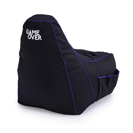 Game Over Crepúsculo Princesa Puff Pera para Video Juegos | Sala Interior | con Bolsillos Laterales para Controles | Soporte para Auriculares | Diseño Ergonómico (Piel de Dragón)