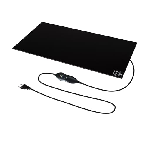 Infrarot Wärmeplatte Schreibtischheizung 30x60cm 150W mit Dimmer...