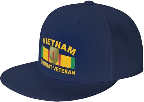 1st Infantry Division Vietnam Combat Veteran Unisex Baseball Cap Adjustable Flat Brim Hat Trucker Hat