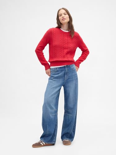 Image of Gap Women's Cable Crewneck Sweater