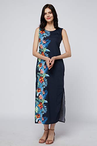 Image of Matchable Family Hawaiian Luau Men Women Girl Boy Clothes in Orchid Paradise Navy
