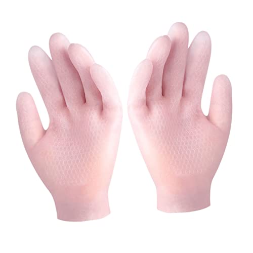 Healeved Cotton Gloves for Dry Hands Moisturizing Hand Gloves Fingerless Design