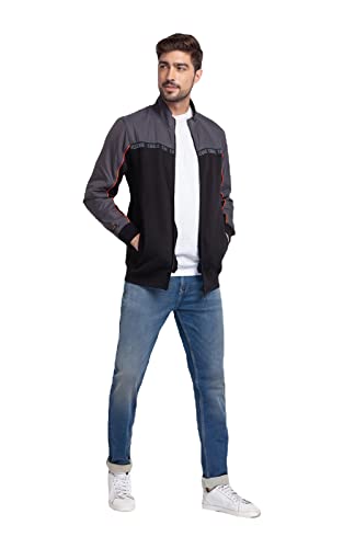 Image of Spykar Men's Cotton High Neck Sweatshirt