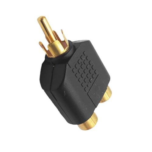 Obotsnoi Auditory Y-Adapter-Splitterkabel-Adapter, 1 Stecker auf 2 Buchsen, zur Verlängerung von auditiven Videokabeln, Steckverbinder, 1 x Mono-Splitter-Adapter