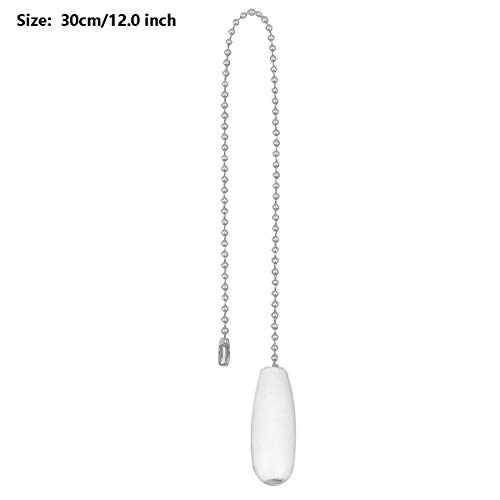Image of CHICTRY 4Pcs Wooden Ceiling Fan Chain Pulls Pendant Vintage Pull Chain Extension for Ceiling Light Lamp Fan Decoration Home Wedding Decor Ornament White One Size