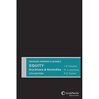 Meagher, Gummow & Lehane's Equity: Doctrines & Remedies 0409332259 Book Cover