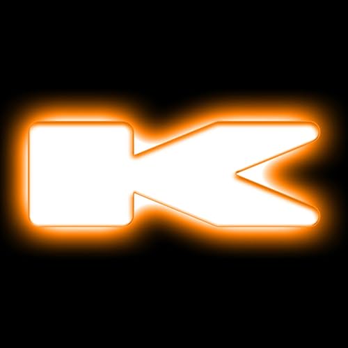 Image of Oracle Lighting 3140-A-001 Single Universal Illuminated Amber LED Letter K with Matte White Finish Letter Badge - Sleek Design - Customized High-End Appearance