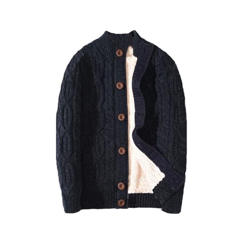 Men's Cardigan Thicken Warm Wool Sweater Clothing Sweatercoat Outwear Knitted Casual Tops