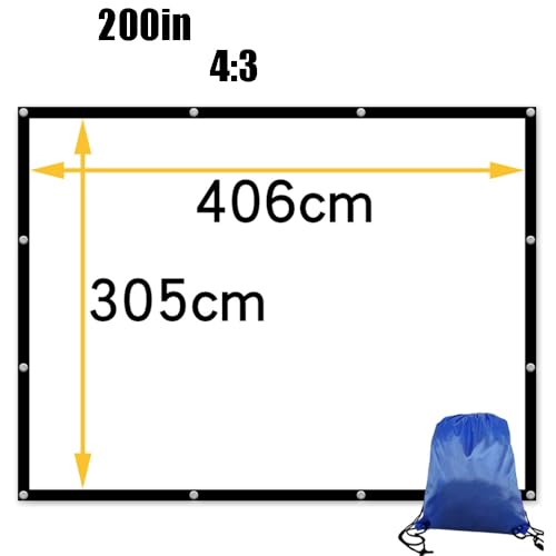 Pantalla de proyección plegable 200 pulgadas 4:3 miniatura 6