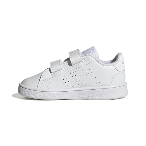 adidas Mixte bébé Advantage Lifestyle Court Two Hook-and-Loop Shoes, FTWR White/FTWR White/Grey One, 24 EU