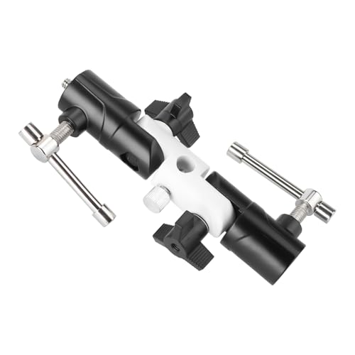 KICHOUSE 1Pc Adjustable Section U Shape Flashlight Holder for Photography Durable Aluminum Pedestal Black White Essential Accessory for Photographers