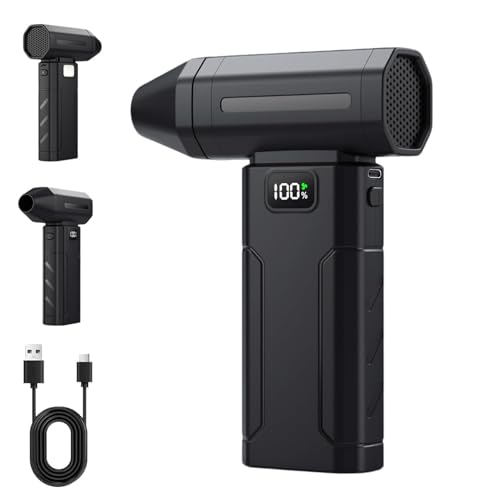 Générique Ultra-Powerful 150,000 RPM Portable Turbo Fan, 5-Gear Adjustable Cordless Powerful...
