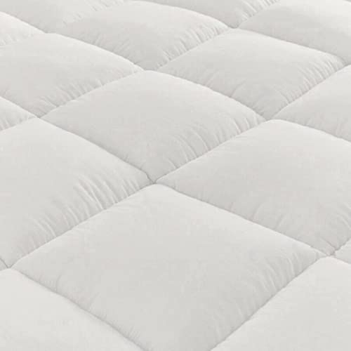 Image of 1200GSM Hollow Fibre Mattress Padding /Topper White for Twin Bed-48 Inch X 75 Inch