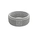 QALO Silicone Ring for Men - Mens Crosshatch Design with Breathable & Durable Silicone with Q2X - Comfort Fit Mens Silicone Wedding Bands - Rubber Engagement Rings for Him - Light Grey, Size 11