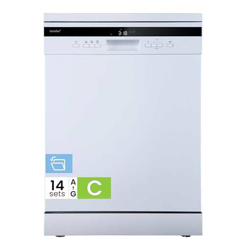 COMFEE Full Size Freestanding Dishwasher 14 Place Settings White