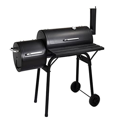 TECHTONGDA Offset Smoker with Cover Outdoor Charcoal Grill Smoker with ...