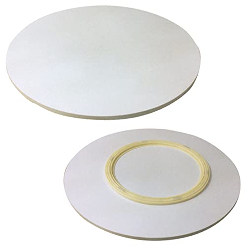 Plateau de service pivotant Lazy Susan en bois blanc de 60cm au design épuré
