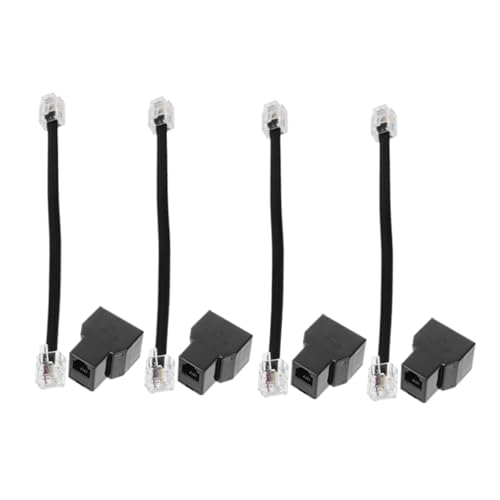 Levemolo Rj11 Telephone Splitter 6p4c Detachable Lines Adapter Rj14 4-core Phone Line Adapter Electrical Phone Cord Detangler