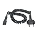 Produktbild Europart Stromkabel Kabel Spiralkabel Power-Supply schwarz Eurostecker Anschluss 1,5m für u.a. Braun Philips Remington Rasierer UNIVERSALTEIL