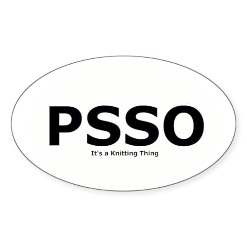 CafePress PSSO It's A Knitting Thing Oval Car Bumper Sticker
