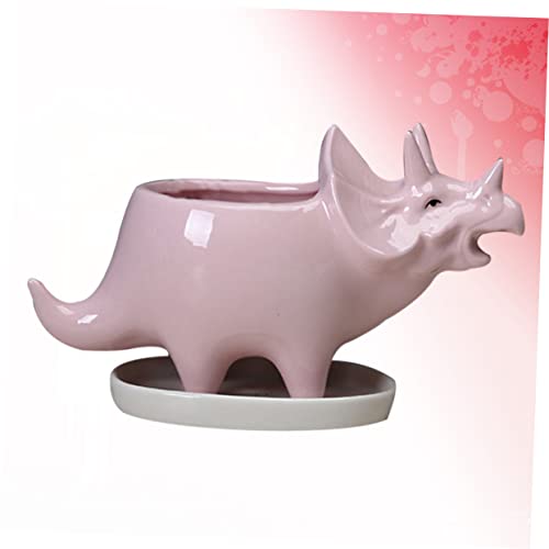 Pot de fleurs tricératops HEMOTON idée cadeau originale maison - 4
