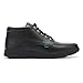 Kickers Unisex Kelland Lace Hi Leather Black Leather School Shoes | Smart Everyday School Look | Secure Lace-Up Fit, Cushioned for All-Day Wear, Black, 42