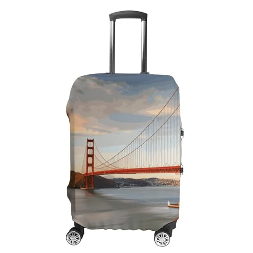 Golden Gate Bridge Printed Luggage Cover Protector, Fits 18-32 Inch Luggage