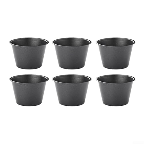 Yuanpgky Sartenes antiadherentes – Molde individual para cupcakes Miffin – Acero al carbono – para hornear una variedad de aperitivos, tartas, pasteles, magdalenas en hornos pequeños, reutilizables