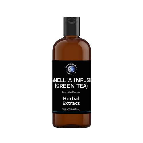 Mystic Moments Aceite de camelia con infusión de té verde, 1 litro, aceite de semilla de Helianthus Annus y extracto de hoja de Camellia Sinensis